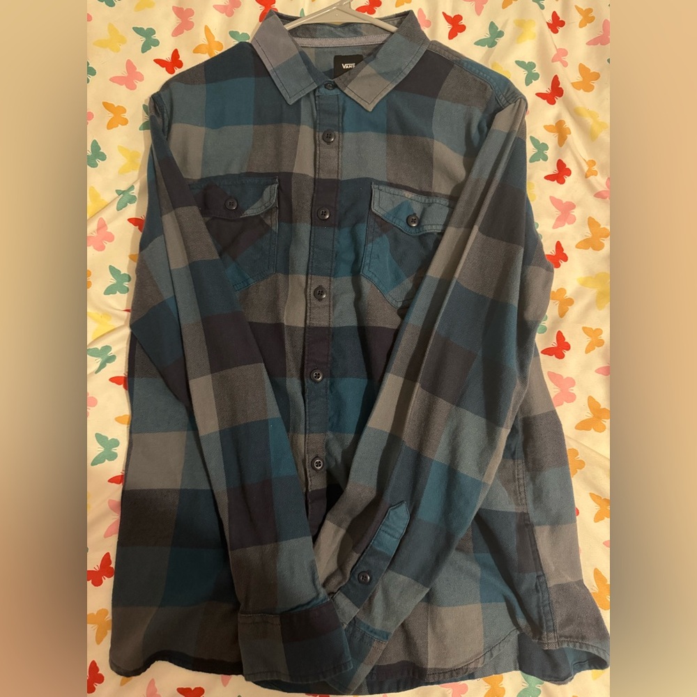 Vans Blue and Grey Flannel